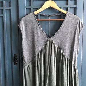 T-back deep V tunic